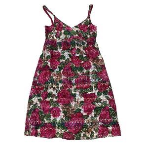 Vintage 1960s Ultra Rare Ann Y Tempa Metallic Silk Wearable Art Mini Dress Sz 12